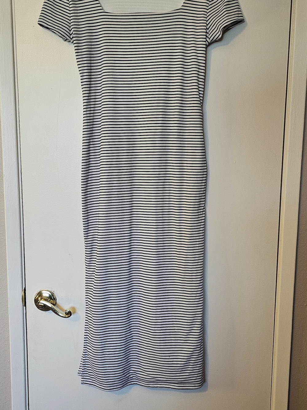 J for Justify Blue and White Striped  Dress